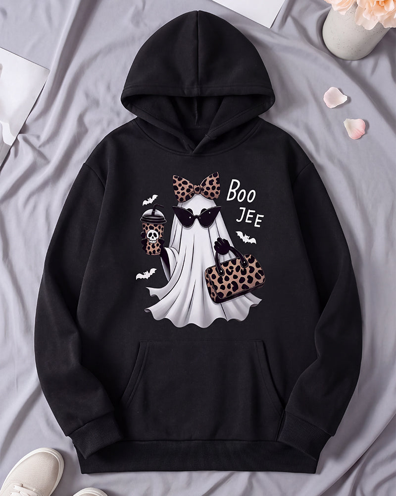Boo-Jee Leopard Ghost Graphic T-Shirt