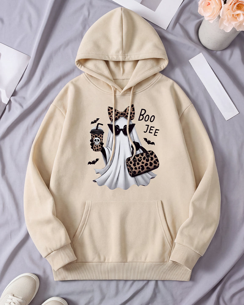 Boo-Jee Leopard Ghost Graphic T-Shirt
