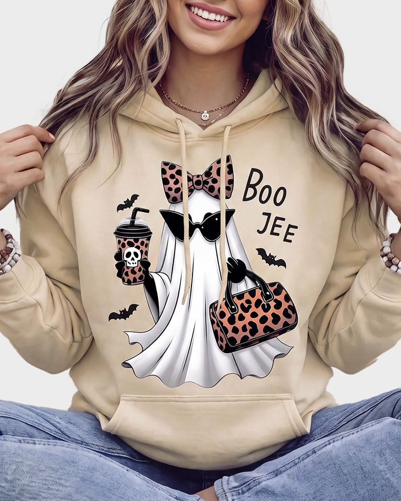 Boo-Jee Leopard Ghost Graphic T-Shirt