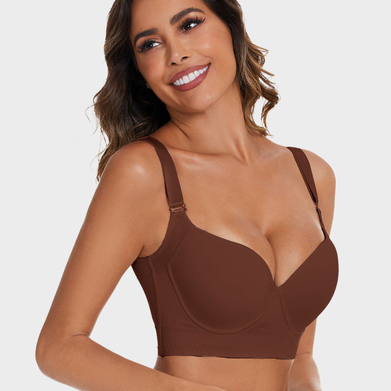 SheCurve®Push-Up Back Smoothing Bra-Brown (2 PACK)