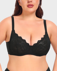 SheCurve®Lace Plunge Push-Up Bra