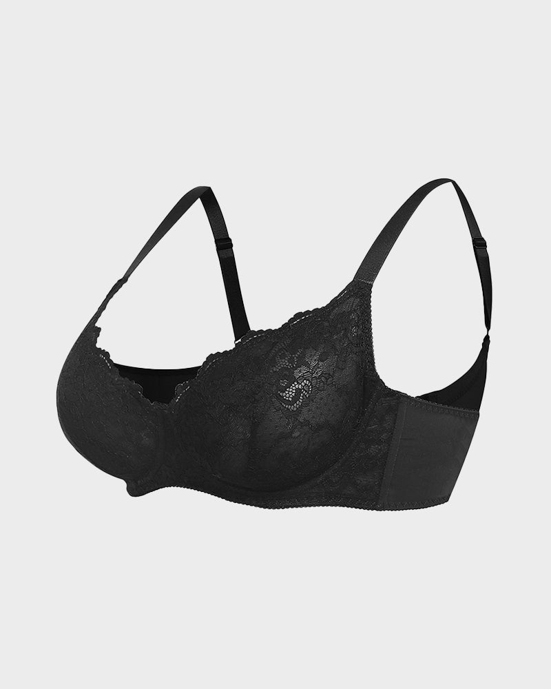 SheCurve®Lace Plunge Push-Up Bra