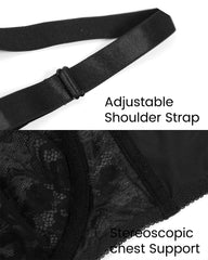 SheCurve®Lace Plunge Push-Up Bra