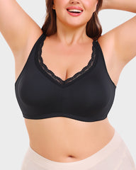 SheCurve®Full Coverage Lace Trim Minimizer Bra