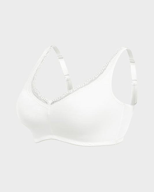 SheCurve®Full Coverage Lace Trim Minimizer Bra