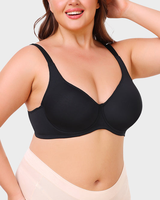 SheCurve®Comfort Everyday T-Shirt Bra-Black