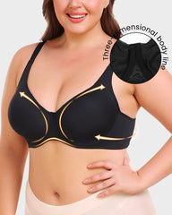 SheCurve®Comfort Everyday T-Shirt Bra-Black