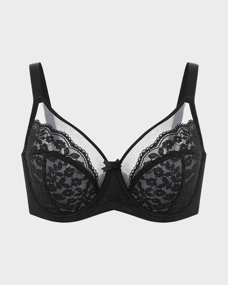 Breathable Lace Underwire Full Coverage Bra