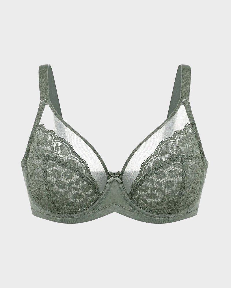 Breathable Lace Underwire Full Coverage Bra