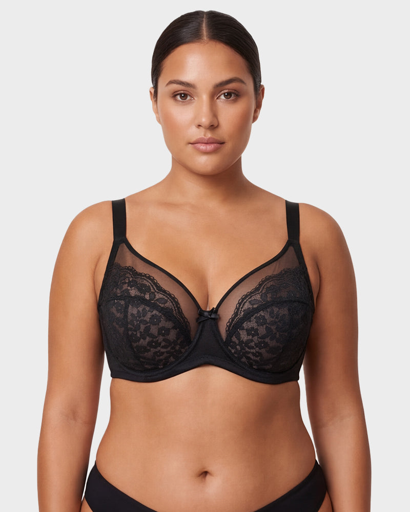 Breathable Lace Underwire Full Coverage Bra