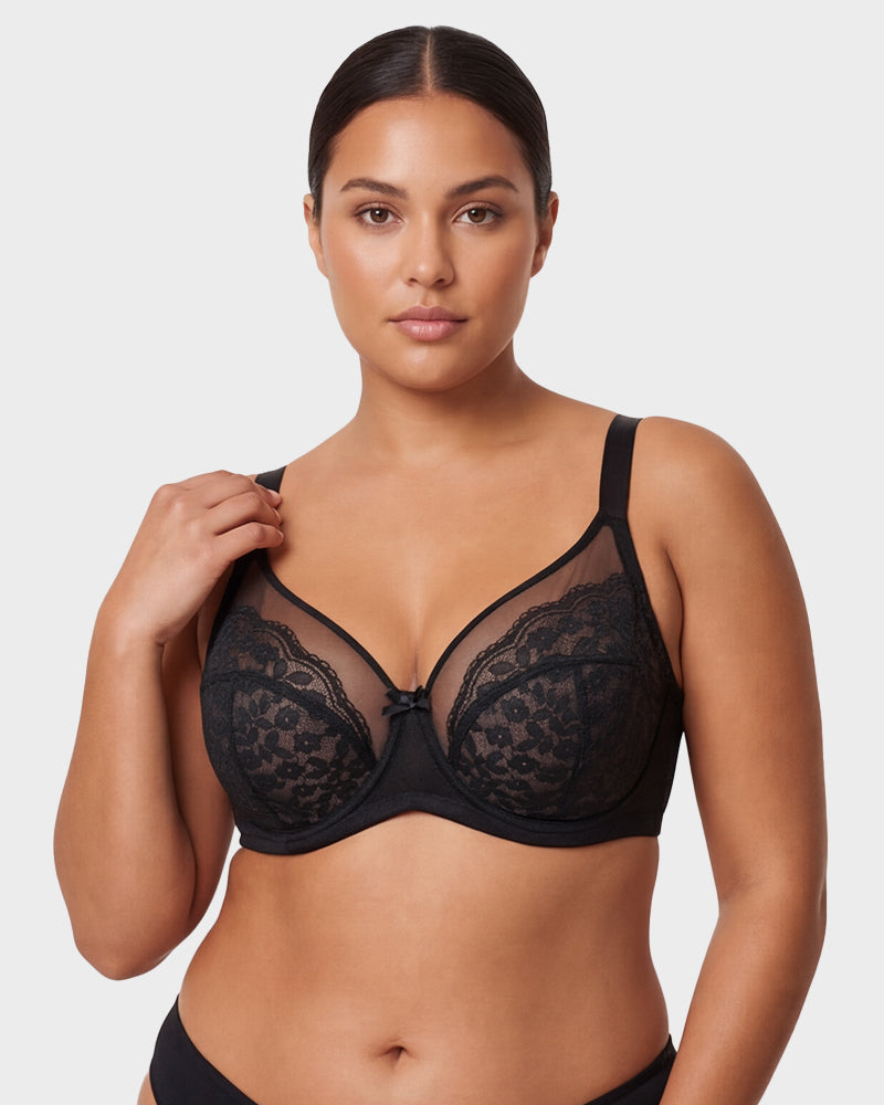 Breathable Lace Underwire Full Coverage Bra