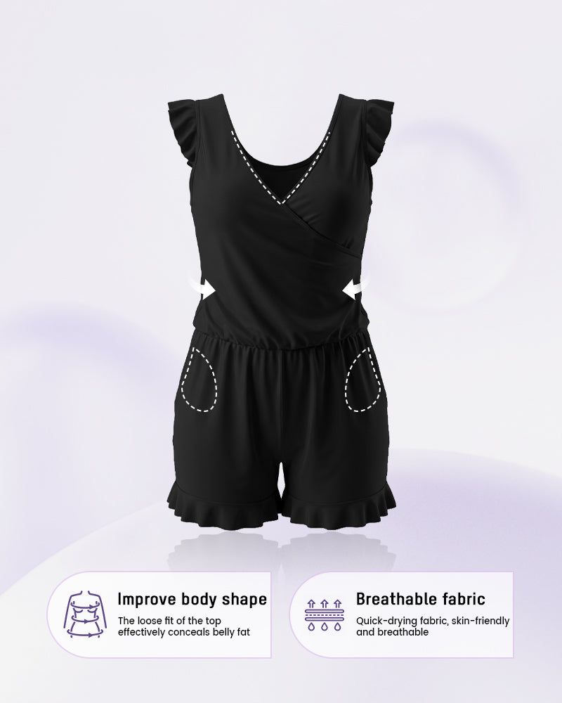 Built-in Bra Swim Romper