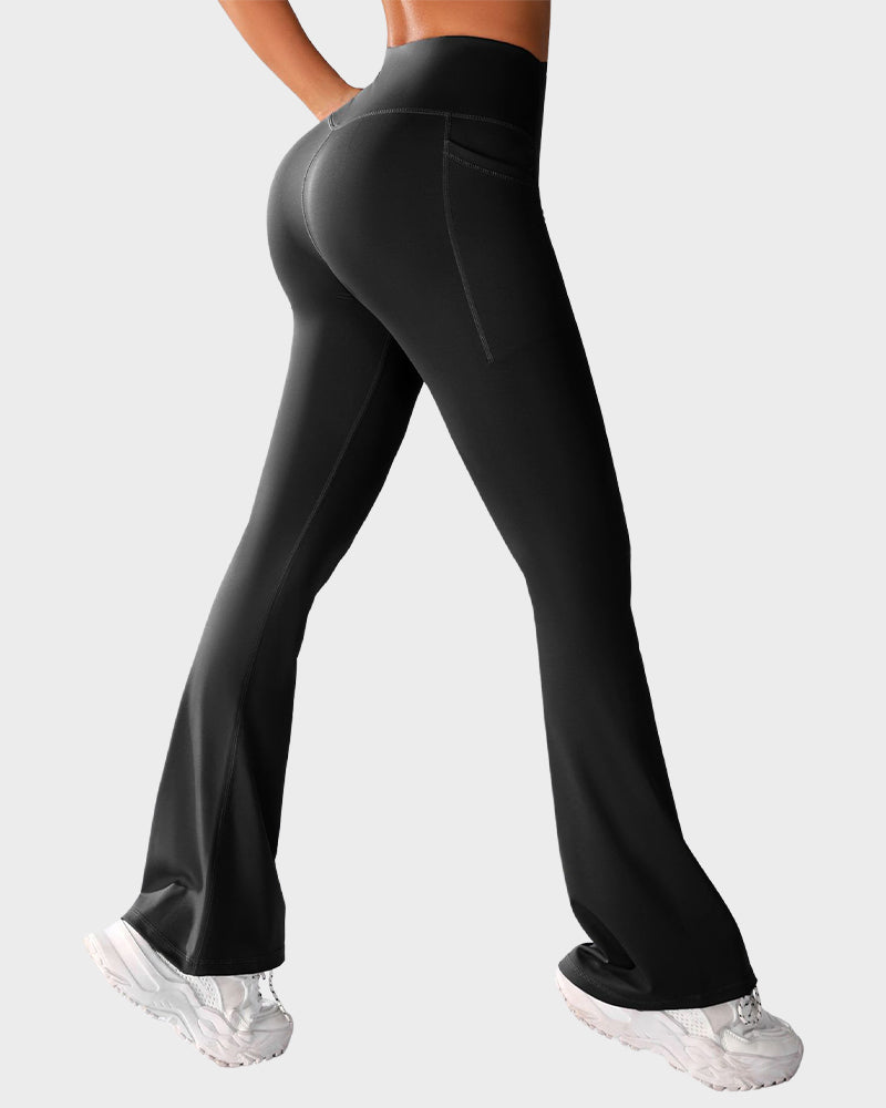 Butt-Lifting High Waist Bootcut Yoga Leggings