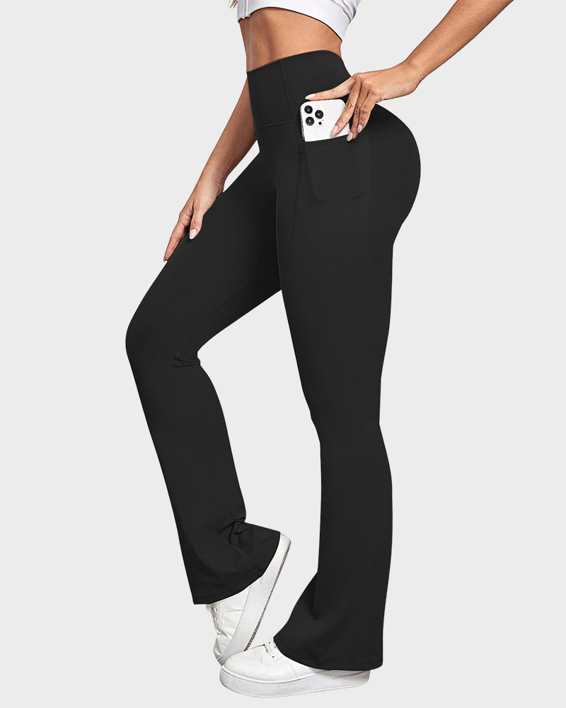Butt-Lifting High Waist Bootcut Yoga Leggings