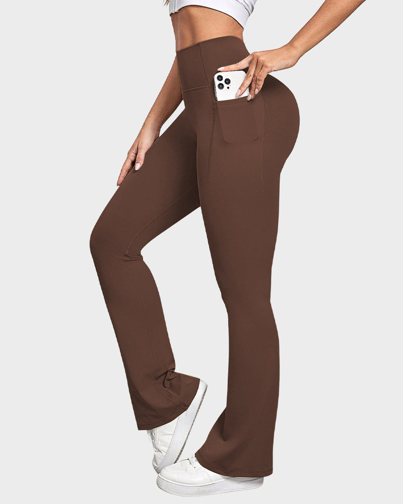 Butt-Lifting High Waist Bootcut Yoga Leggings