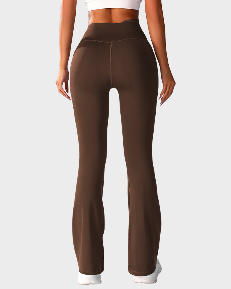 Butt-Lifting High Waist Bootcut Yoga Leggings