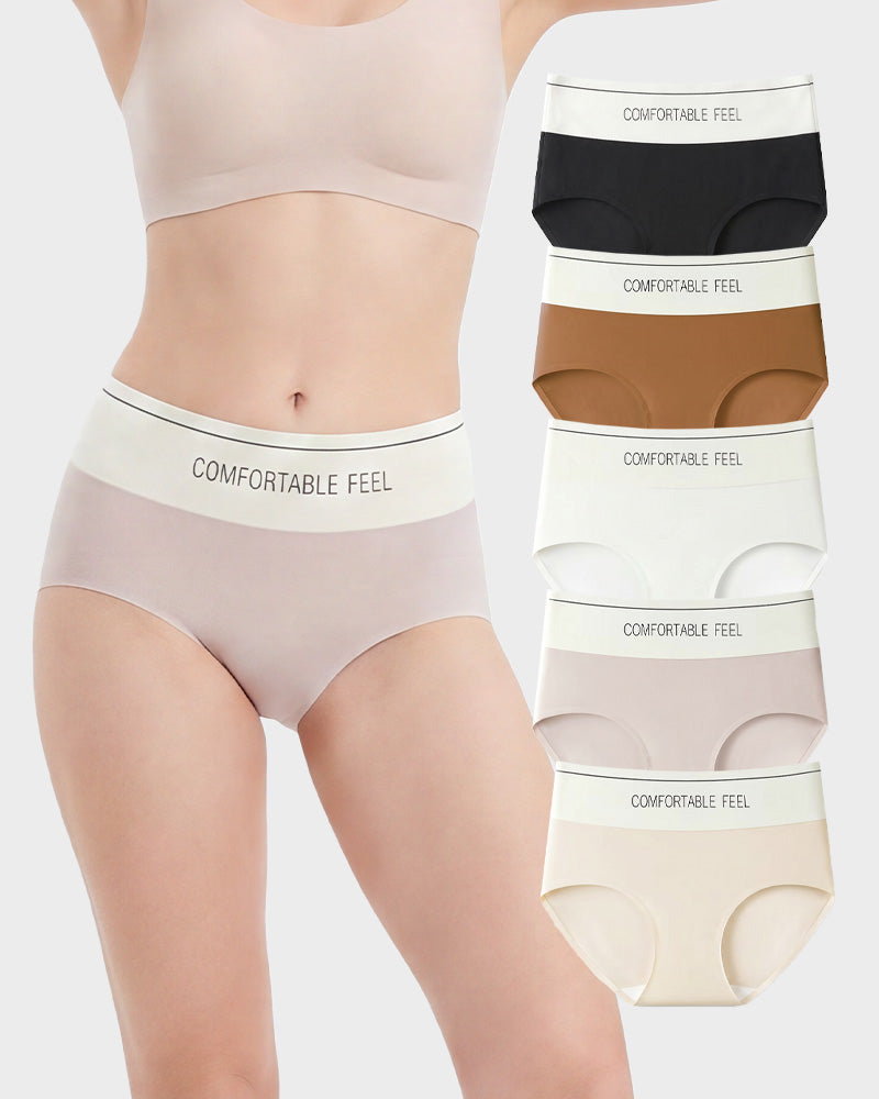 Color-Block One-Piece Tummy Control Briefs（5 Pack）