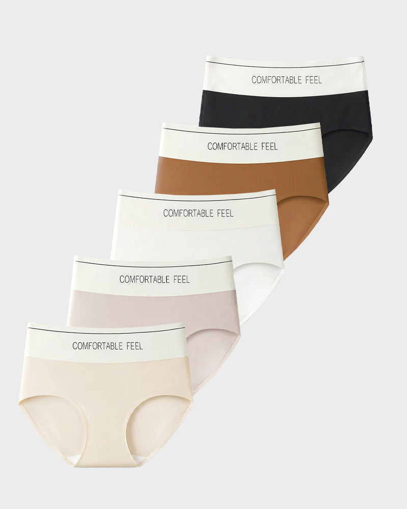 Color-Block One-Piece Tummy Control Briefs（5 Pack）