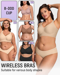 Comfortable Wireless Full Coverage Jelly Smoothing Bra