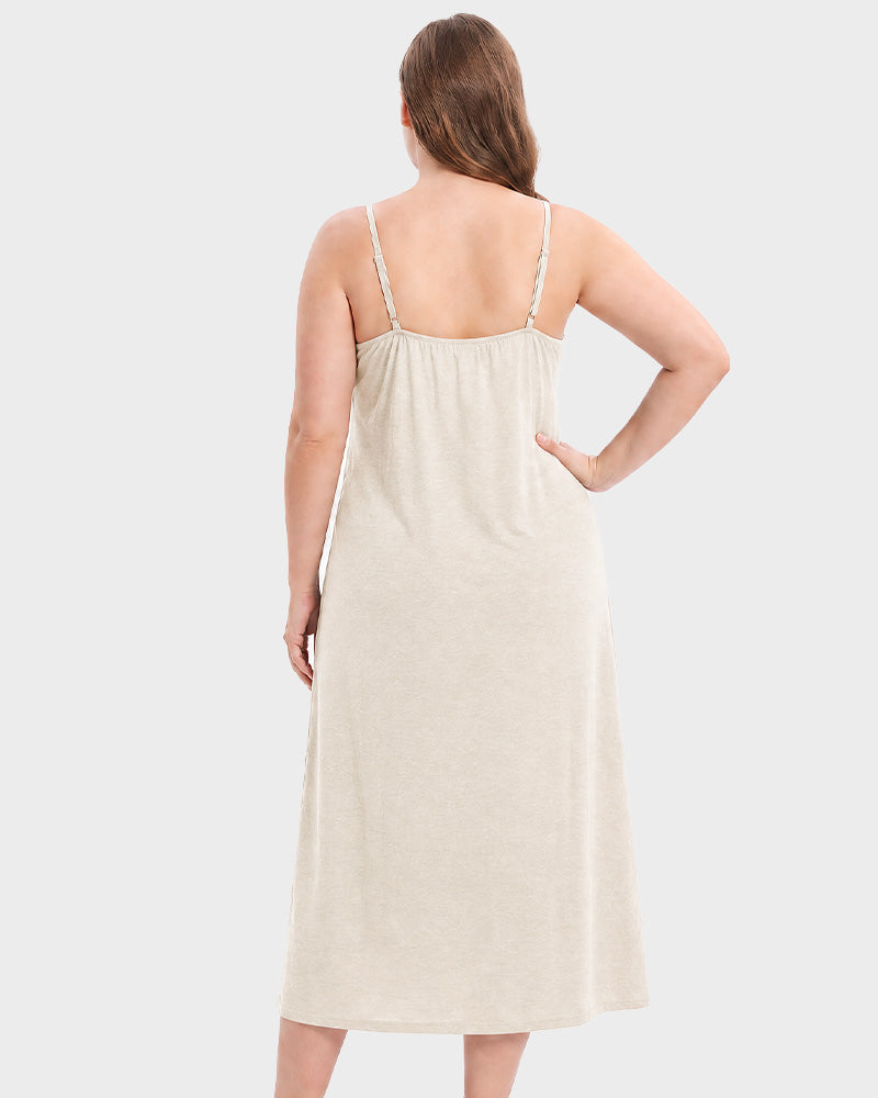 Cooling Modal Sleep Dress with Built-In Pads & Pockets