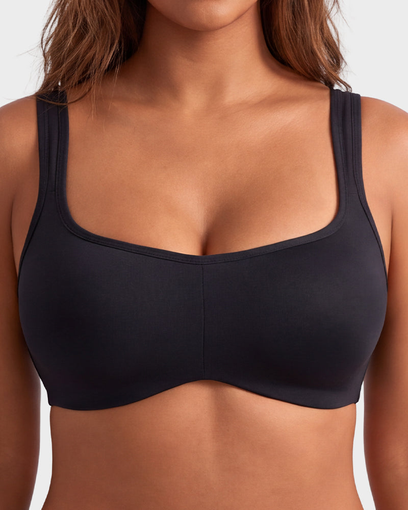 Cooling Square-Neck Balconette Underwire Bra