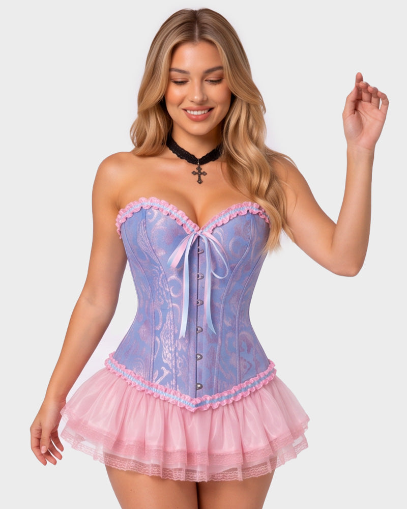Corset Tops Lace Waist Push Up Shapewear