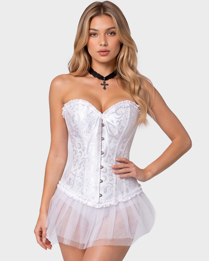 Corset Tops Lace Waist Push Up Shapewear
