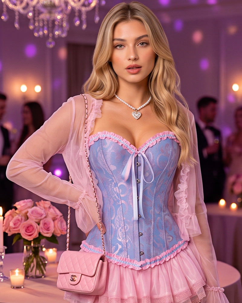 Corset Tops Lace Waist Push Up Shapewear