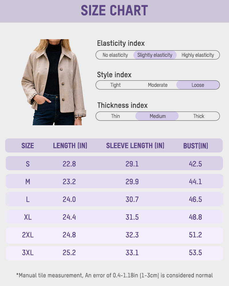 Cropped Water-Repellent Classic Trench Jacket