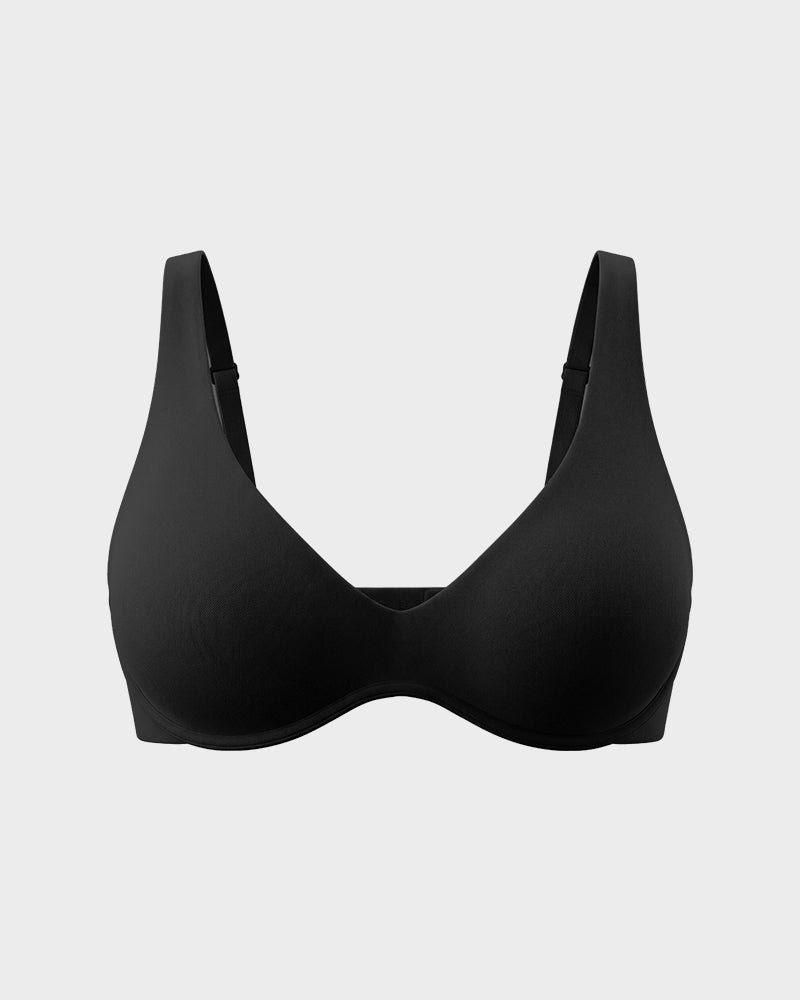 Deep-Plunge Unlined Underwire Bra