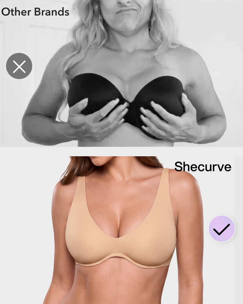 Deep-Plunge Unlined Underwire Bra