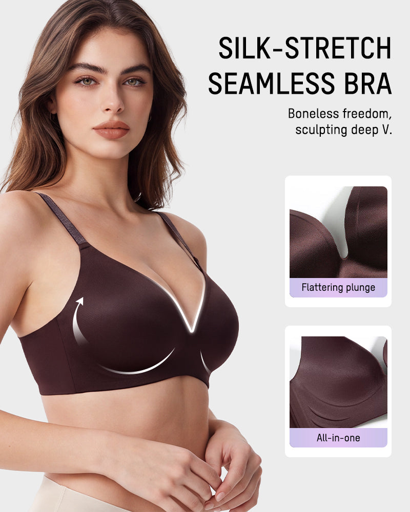 Deep-V Wireless Push-Up Bra