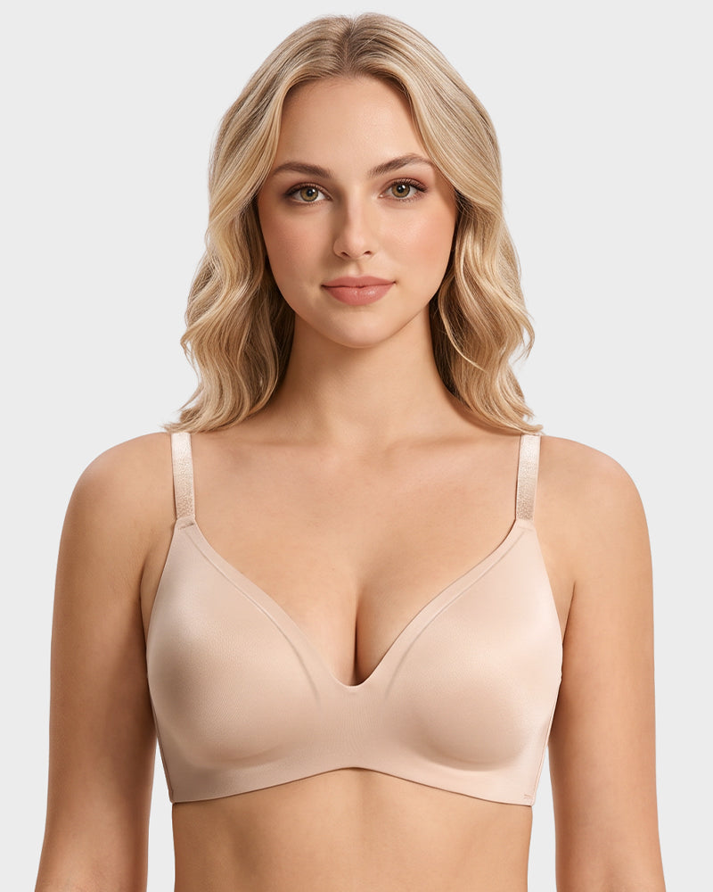 Deep-V Wireless Push-Up Bra