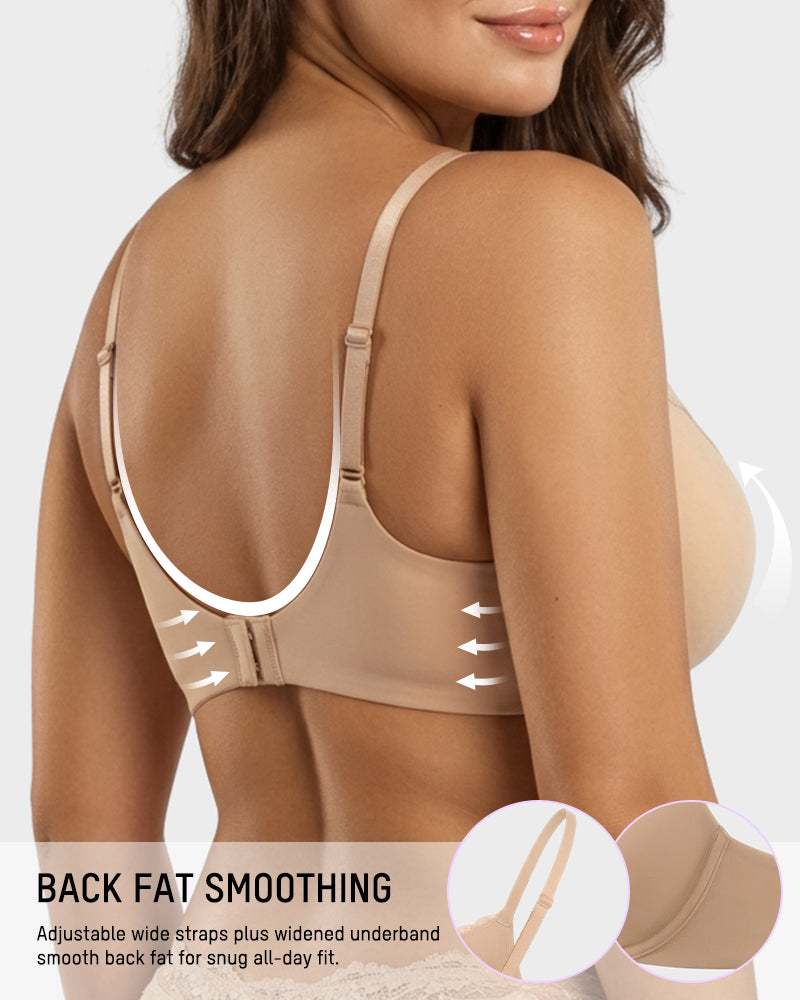 Deep V Lace Push-Up Bra