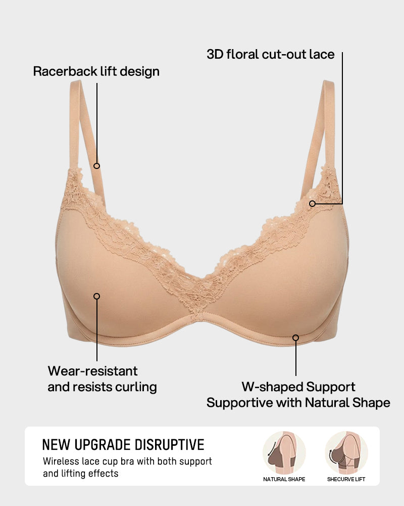 Deep V Lace Push-Up Bra