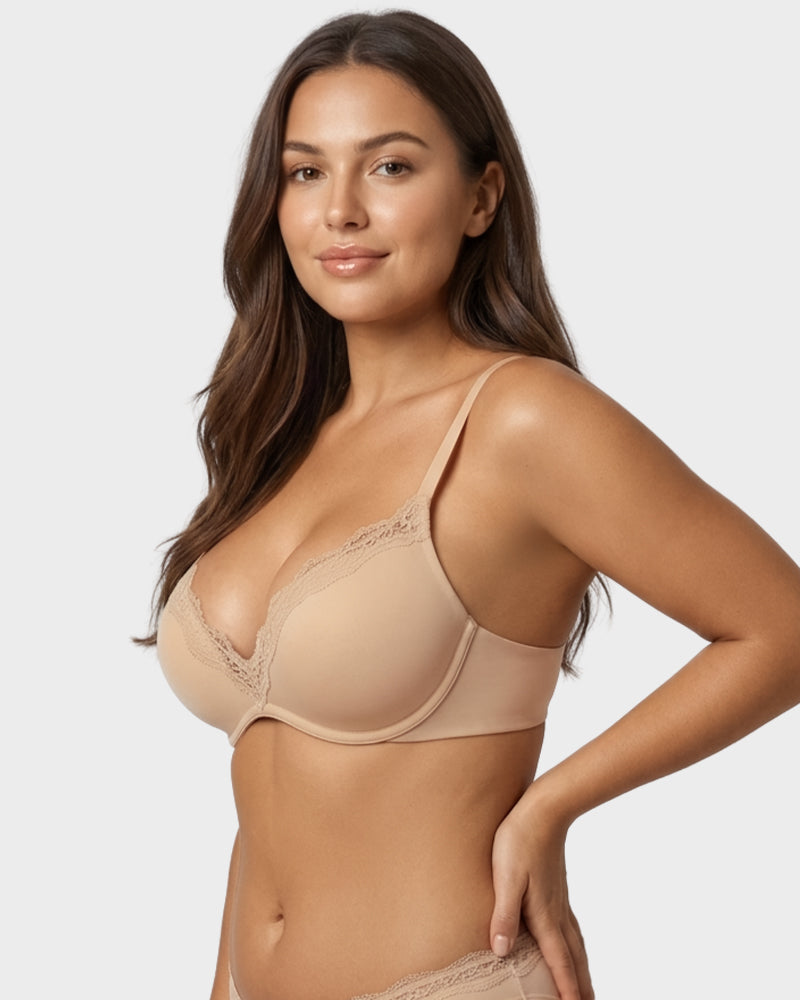 Deep V Lace Push-Up Bra