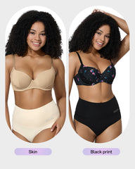Deep V Lace Trim Full Coverage Push Up Bra