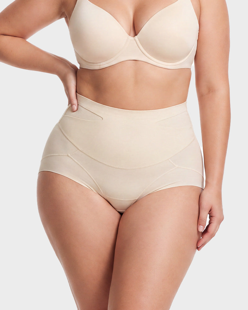 Double Sculpt High Waist Tummy Control Briefs（5-Pack）