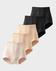 Double Sculpt High Waist Tummy Control Briefs（5-Pack）