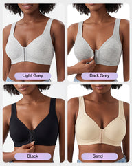 Easy-On Front Closure Wireless Support Bra