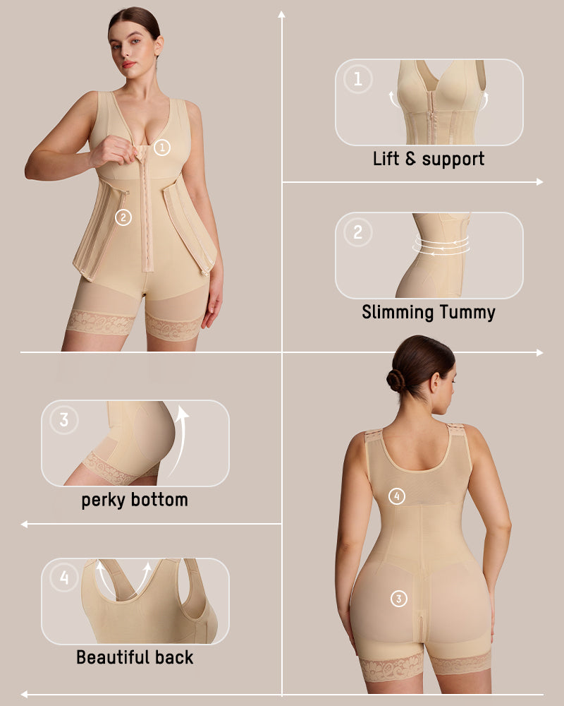 Fajas Colombianas Double Tummy Control Full Body Shapewear