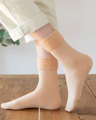 Fleece-Lined Thickened Winter Snow Socks (6 Pairs)