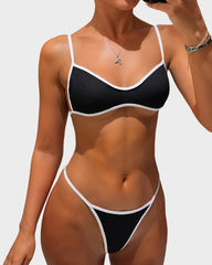 Floral Backless Two-Piece Bikini Set