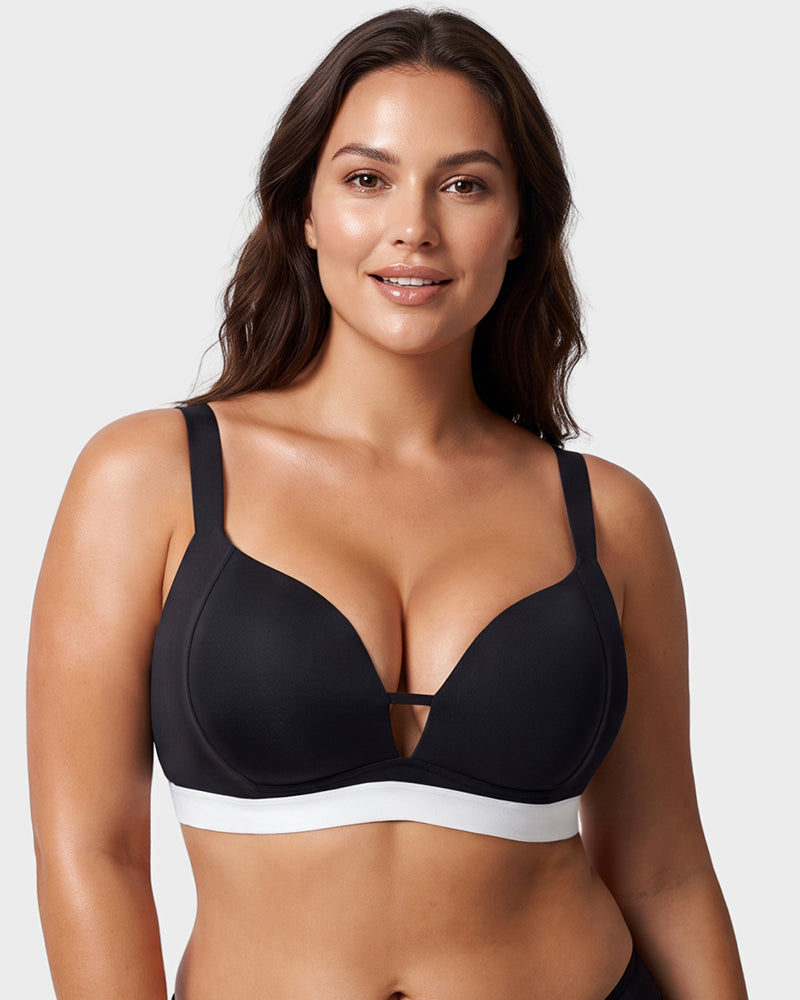 French Triangle Wireless Minimizer Bra