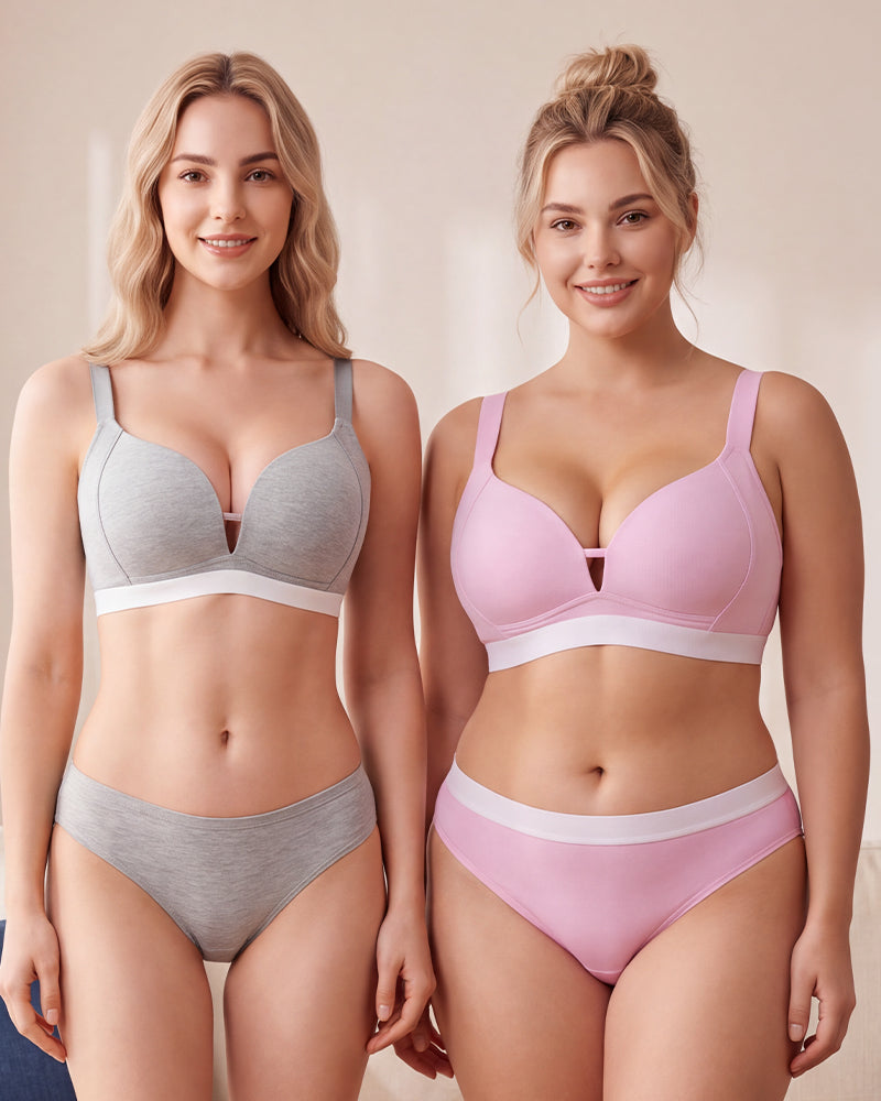 French Triangle Wireless Minimizer Bra