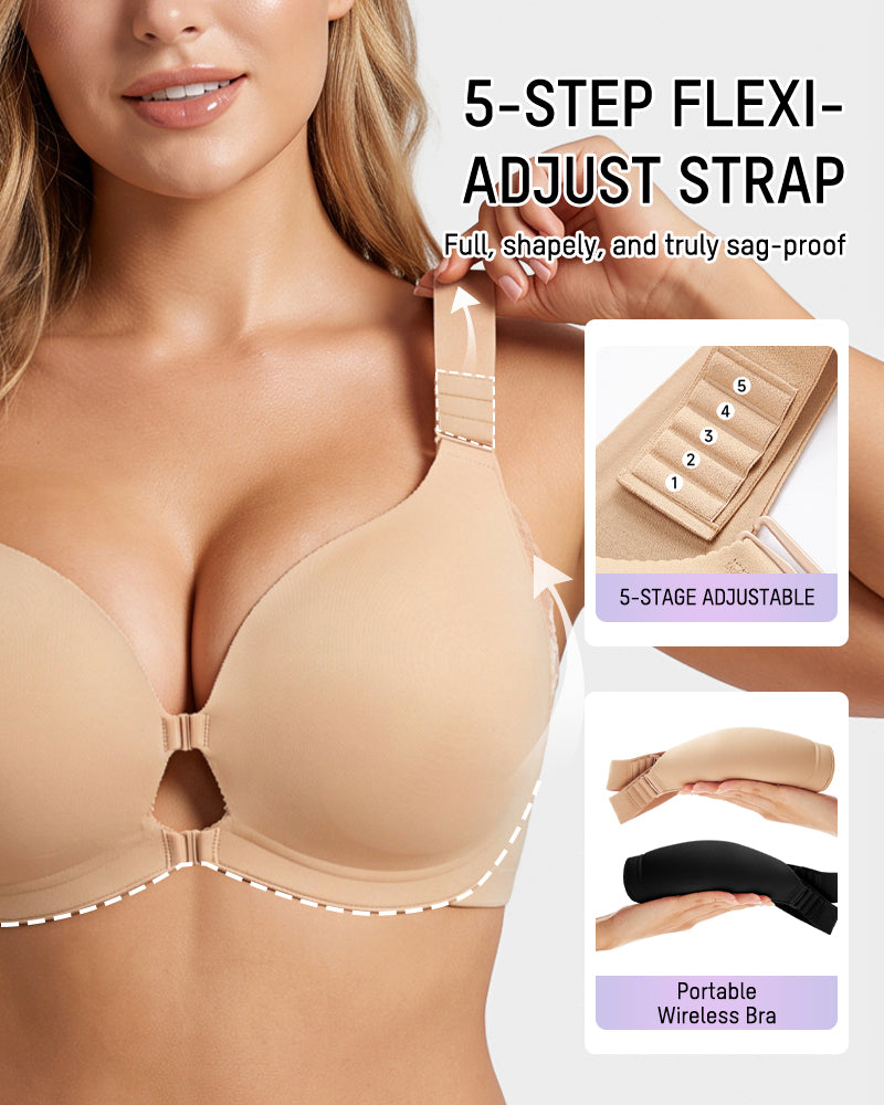 Front-Closure Adjustable Lift Bra