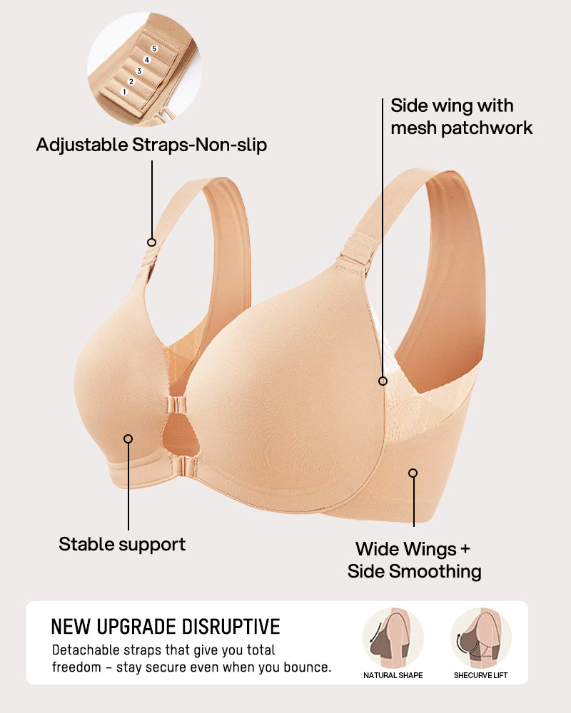 Front-Closure Adjustable Lift Bra