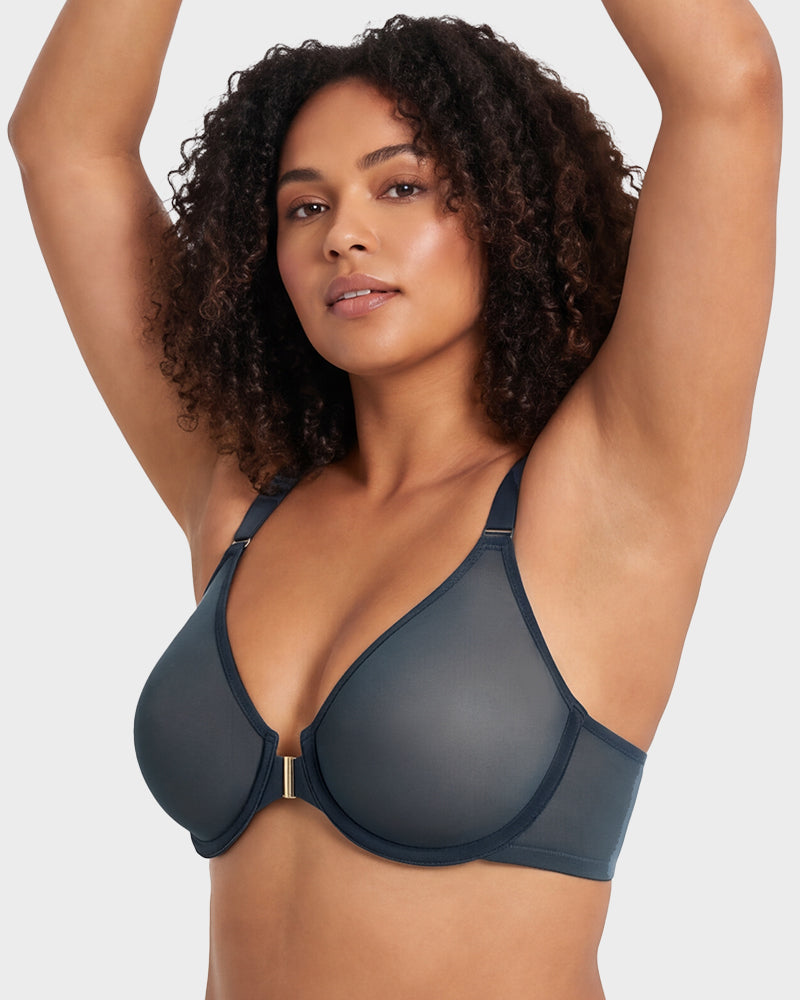 Front Closure Mesh Support Bra Multipack