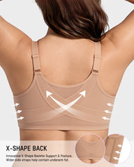 Front Closure Mesh Support Seamless Bra