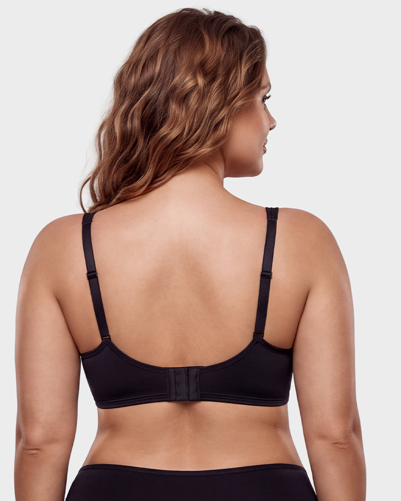 Full-Coverage Wireless V-Neck Support Bra